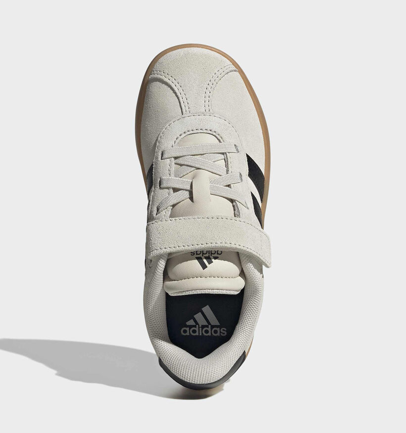 adidas VL Court 3.0 Baskets en Gris/Noir pour filles, gar&ccedil;ons (366788) - pour semelles orthop&eacute;diques