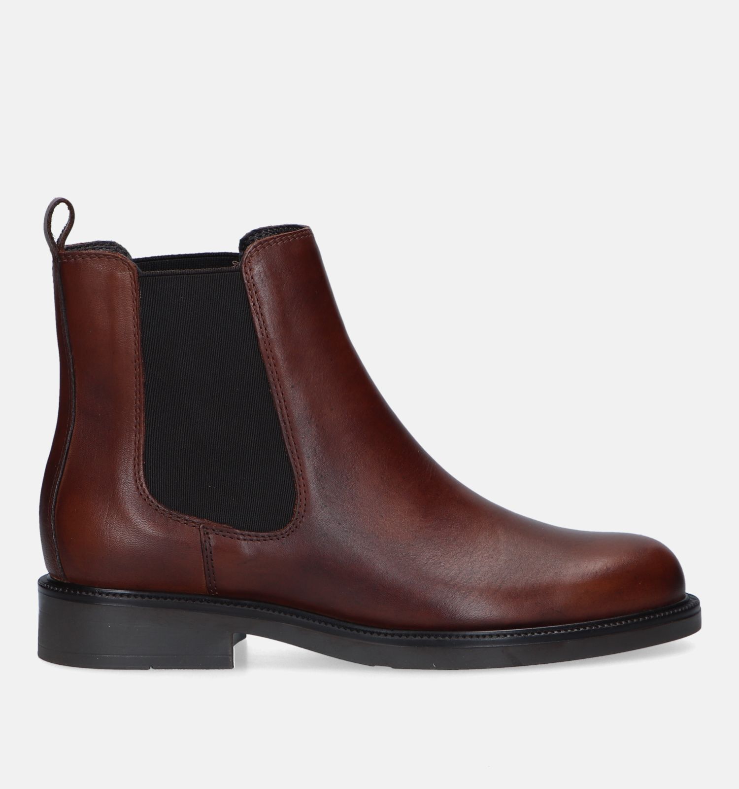 Bottines plates cognac cheap femme