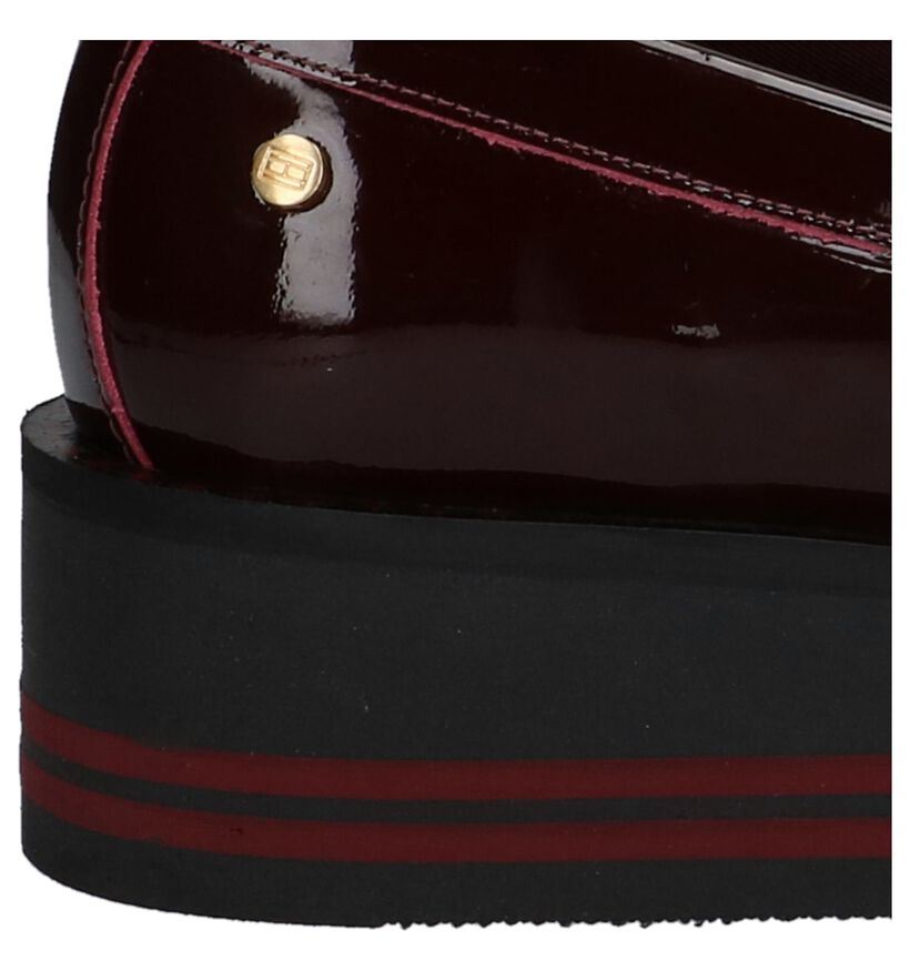 Tommy Hilfiger Mocassins en Bordeaux en cuir verni (225485)