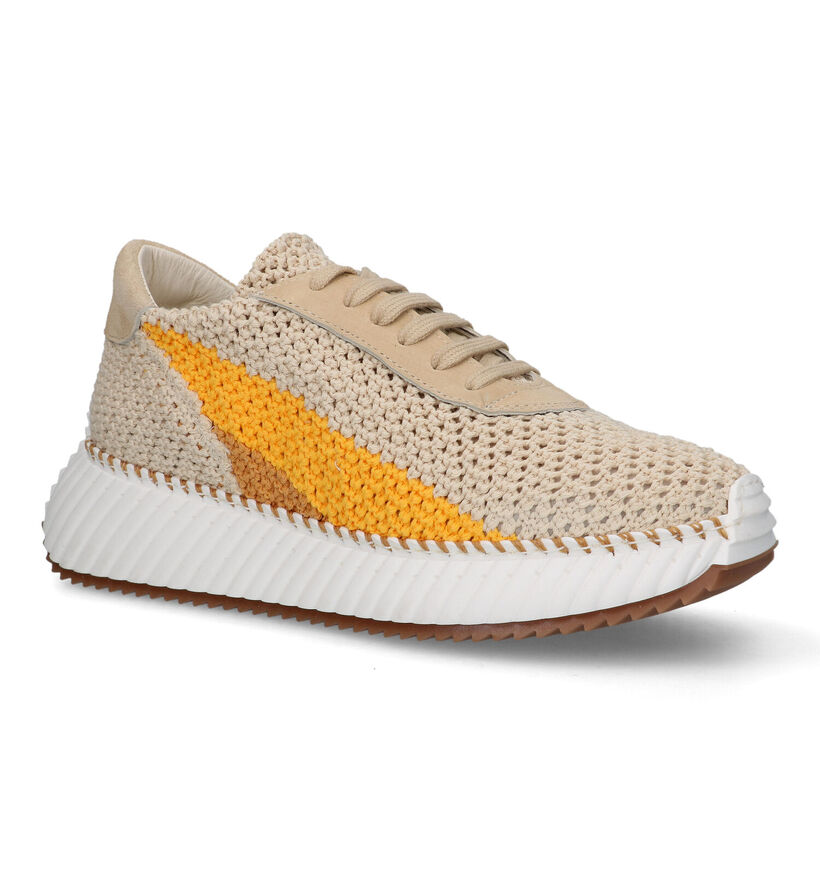March23 Meghan Beige Sneakers voor dames (321716) - geschikt voor steunzolen