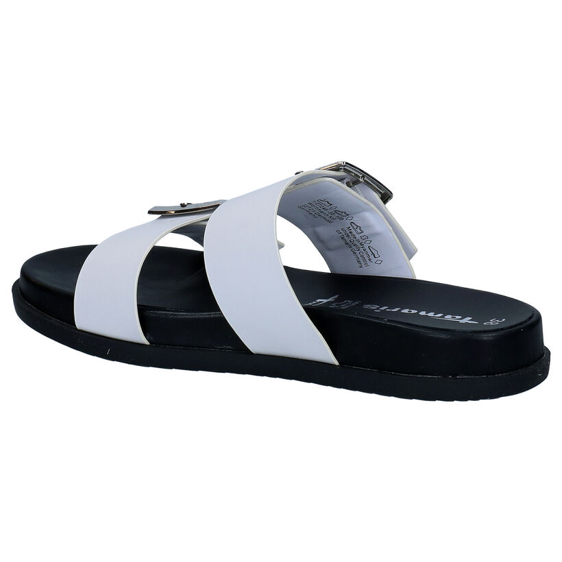 Tamaris Touch it Witte Slippers in kunstleer (291609)