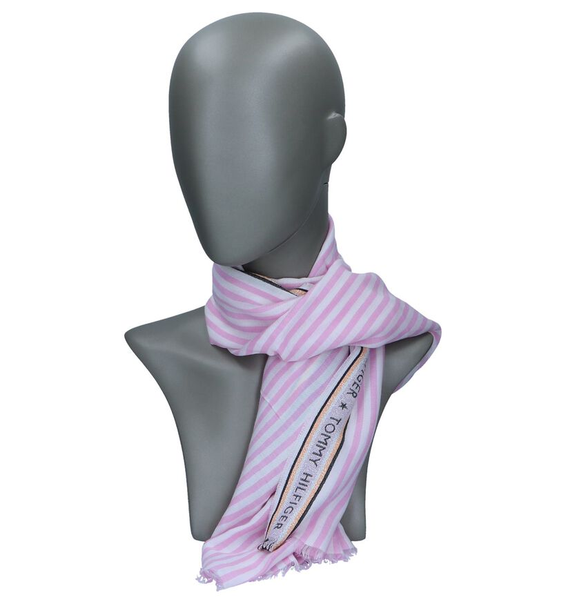 Lichtroze Sjaal Tommy Hilfiger Selvedge Scarf (241877)