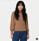 Minuit Douze Elycia Bruine T-shirt met Lange Mouwen voor dames (381866)