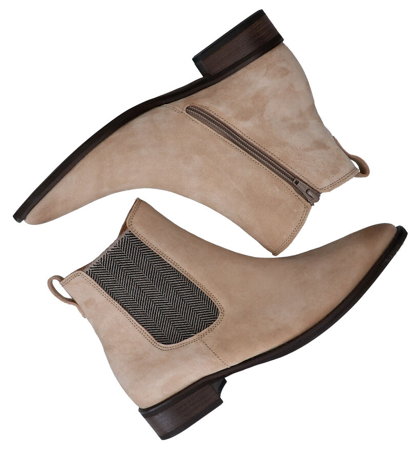 Gabor Beige Enkellaarzen in nubuck (282427)