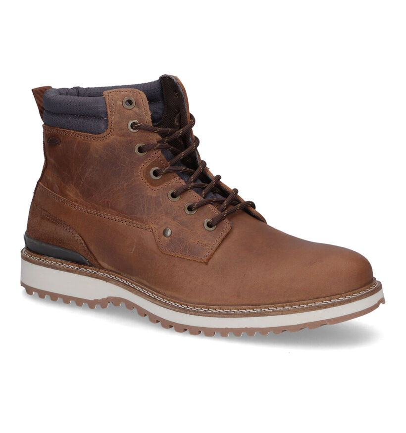 Lumberjack Aaron Bottines en Cognac en textile (314098)