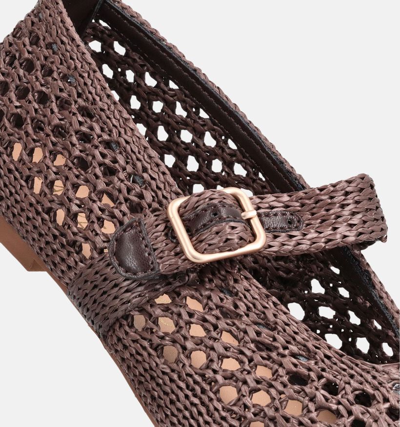 Laurent David Ballerines en Brun fonc&eacute; pour femmes (374037)