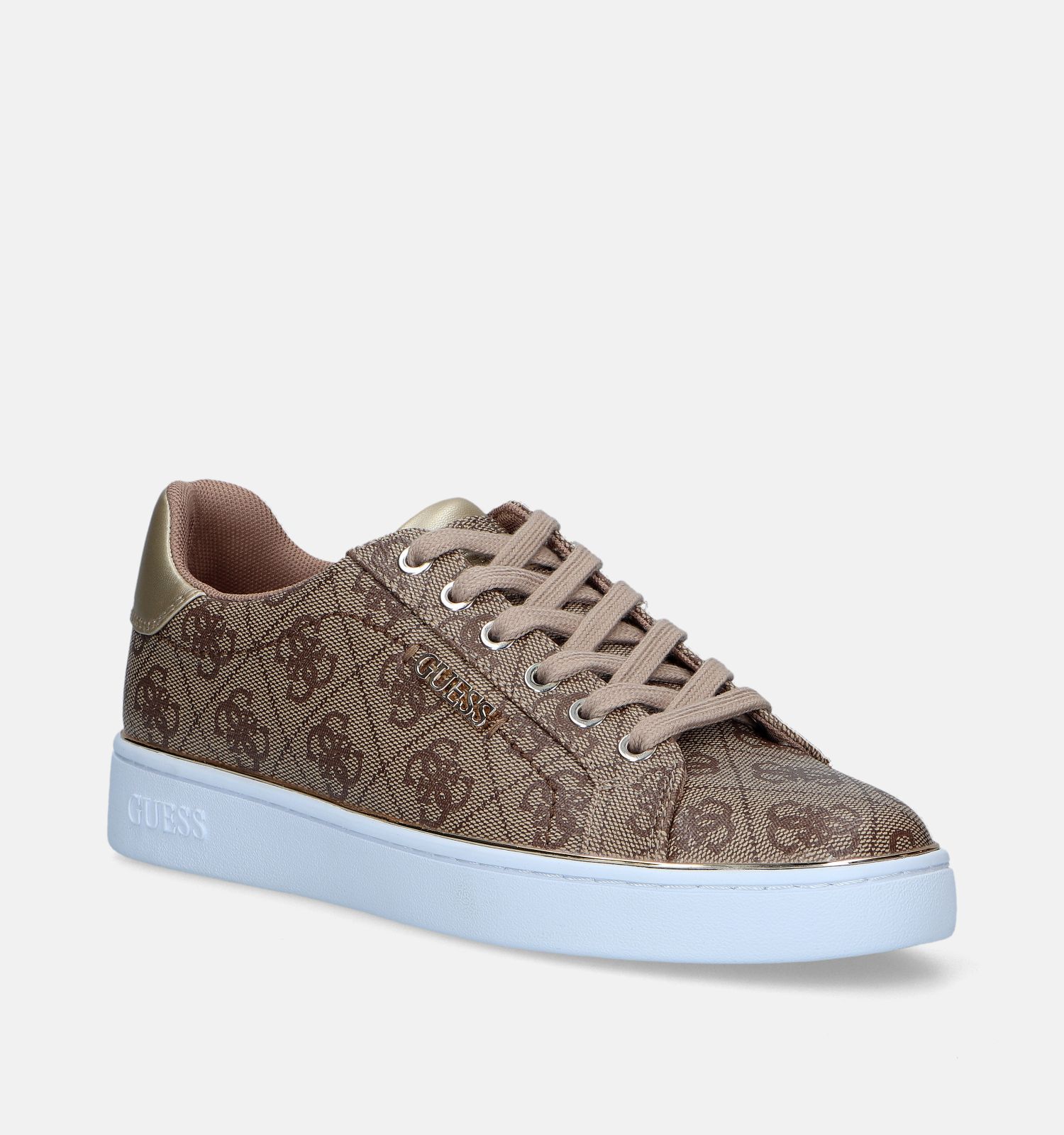Guess Beckie Bruine Sneakers Dames Sneakers Online op TORFS.BE