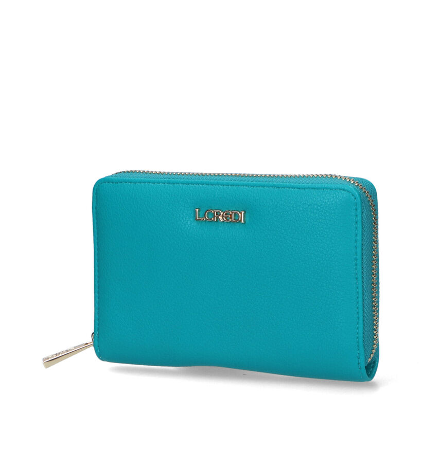 L.Credi Filippa Zwarte Ritsportemonnee voor dames (341069)