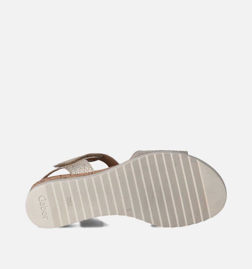 Gabor Beige Sandalen met sleehak voor dames (355064)