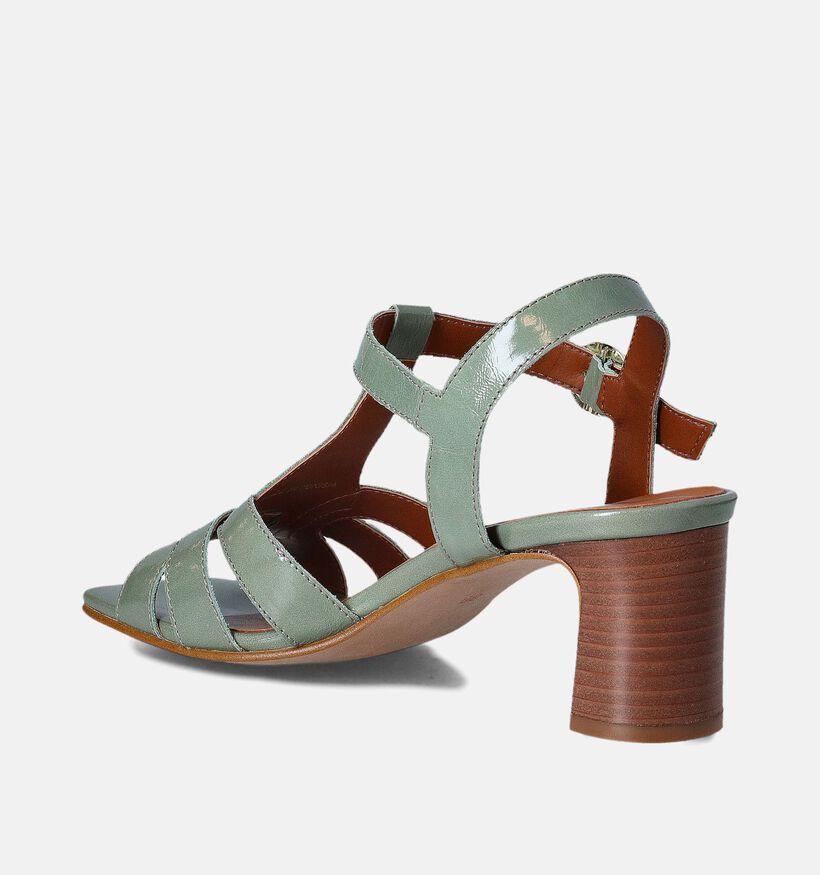 Laurent David Groene Sandalen met Blokhak voor dames (357835)