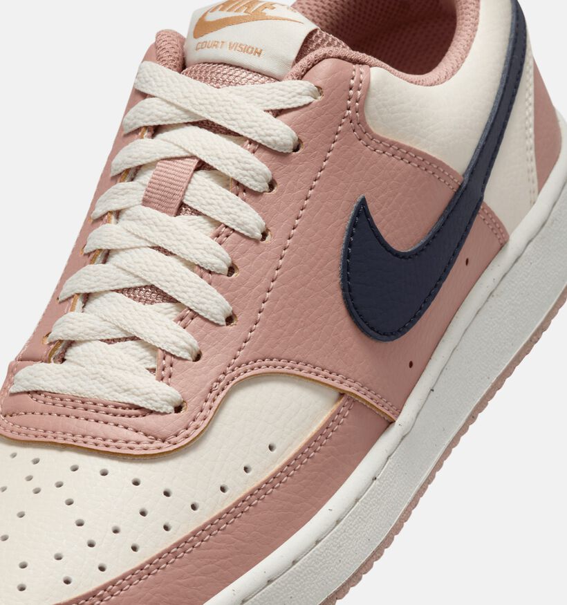 Nike Court Vision Low Next Nature Baskets en Rose pour femmes (359903) - pour semelles orthopédiques
