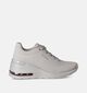 Skechers Million Air Alevated Air Ecru Sneakers met sleehak voor dames (350353)