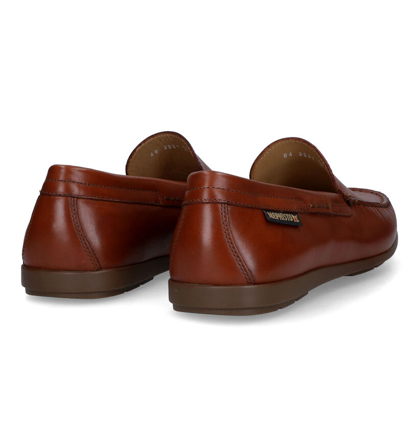 Mephisto Algoras Toby Mocasins en Cognac pour hommes (323394) - pour semelles orthopédiques