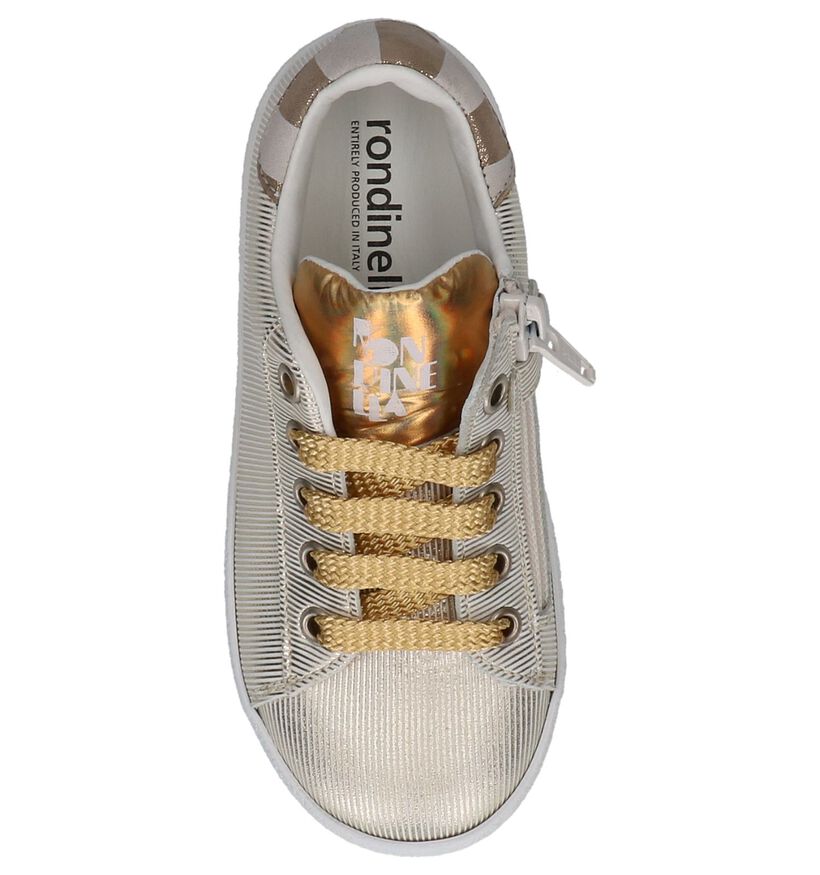 Rondinella Gouden Lage Geklede Sneakers, , pdp