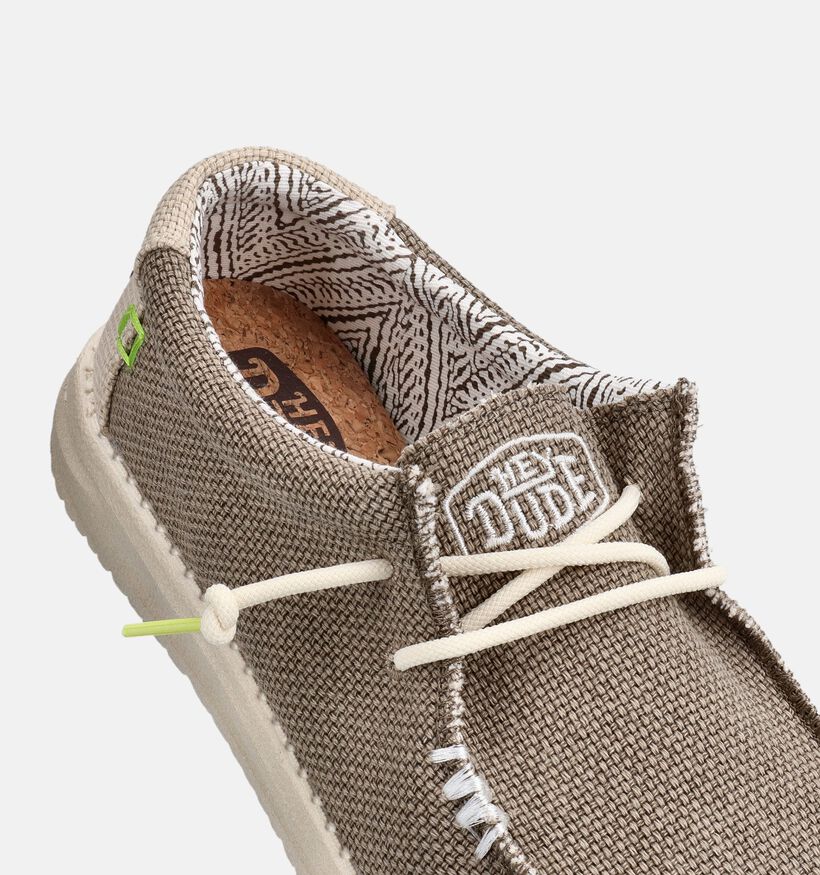 HEYDUDE Wally Braided Chaussures &agrave; enfiler en Kaki pour hommes (353465) - pour semelles orthop&eacute;diques