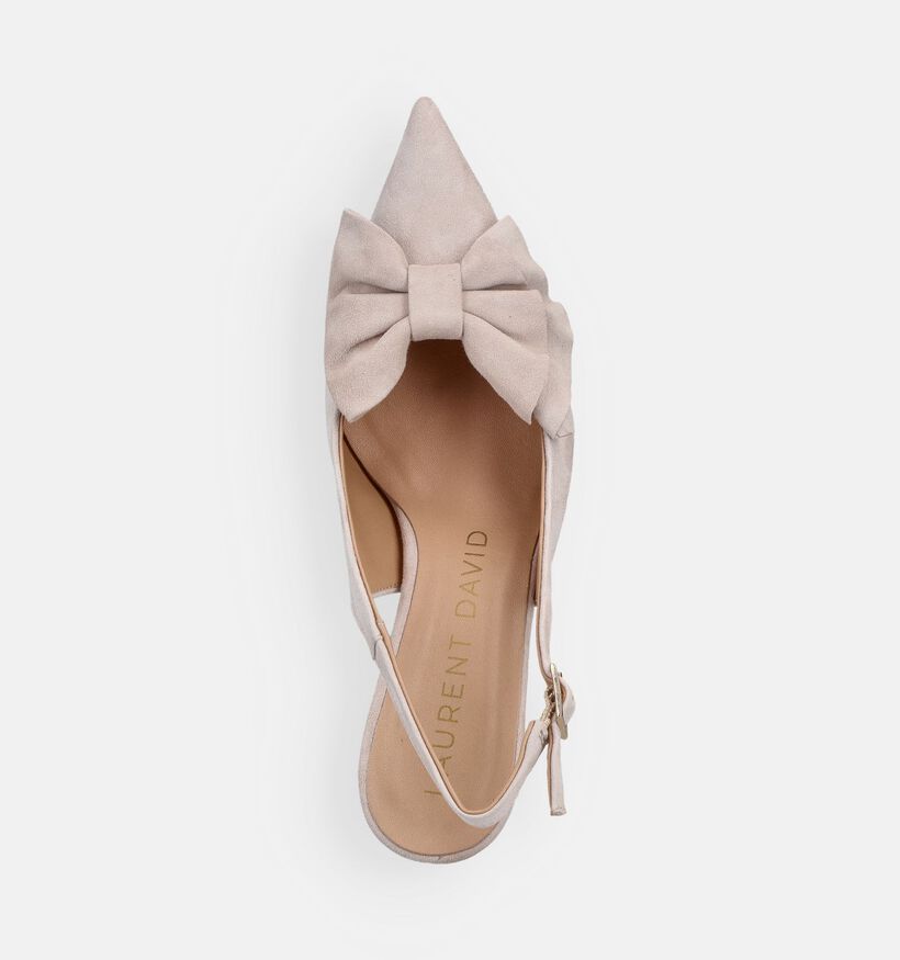 Laurent David Camoscio Kiss Lichtbeige Slingback Pumps voor dames (373558)