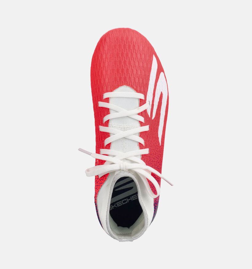 Skechers SKX 2 Rode/Blauwe Voetbalschoenen met Vaste Noppen voor jongens, meisjes (384144)