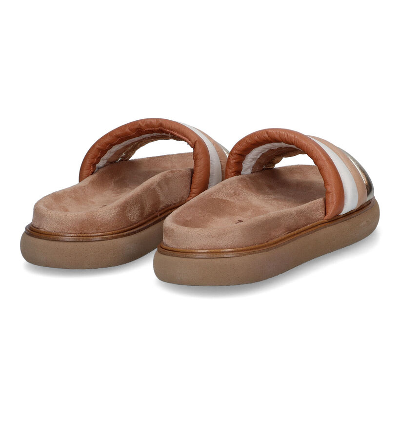 Inuovo Nu-pieds plates en Marron pour femmes (309550)