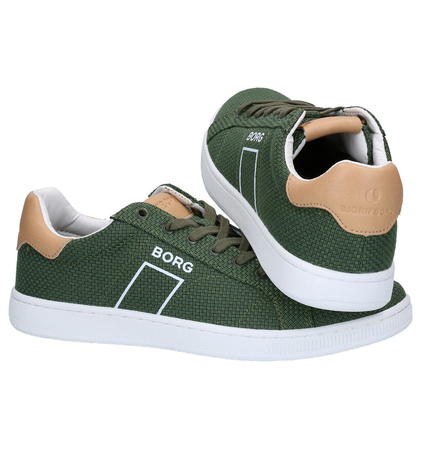 Björn Borg Chaussures à lacets en Vert foncé en textile (286397)