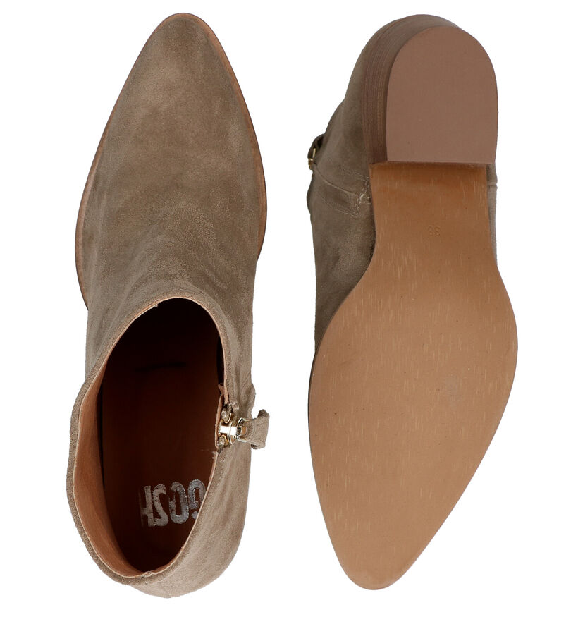 Gosh Taupe Western Laarsjes in nubuck (287435)