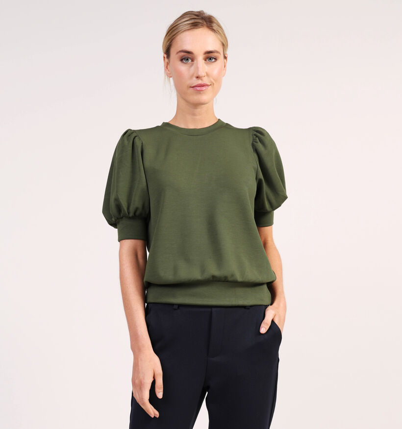 Minus Livana Sweatshirt en Vert kaki pour femmes (359849)