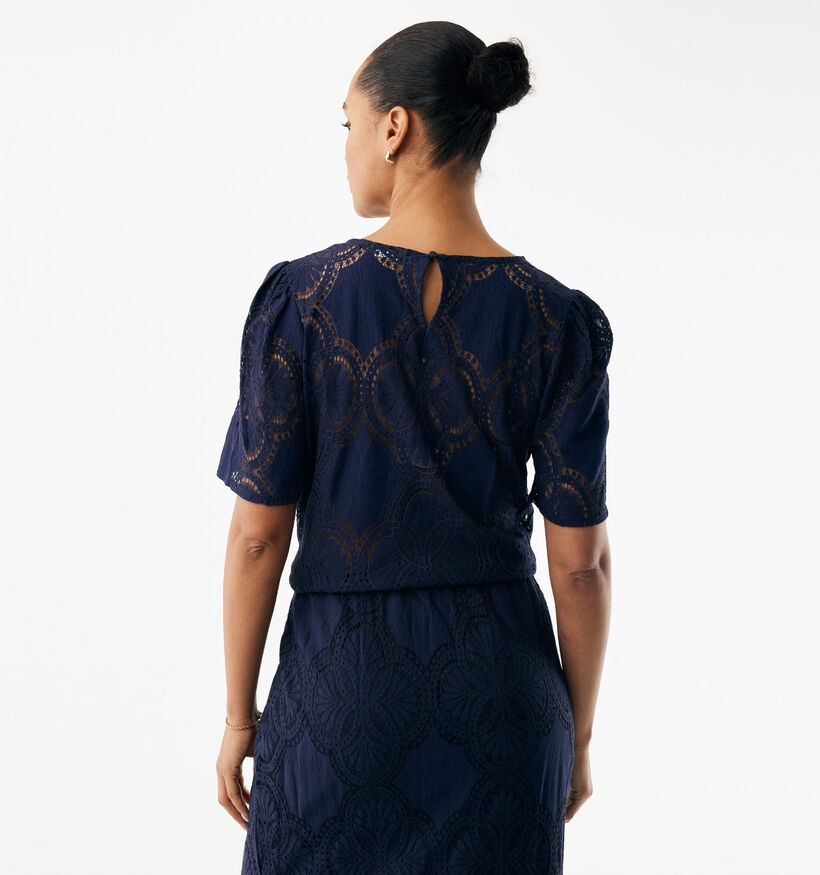Mexx Lace Donkerblauwe Blouse voor dames (368542)