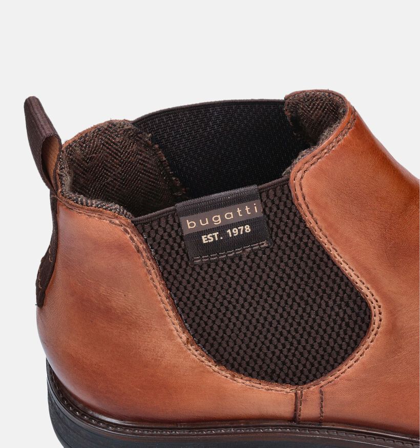 Bugatti Bottines Chelsea en Cognac pour hommes (346989) - pour semelles orthopédiques
