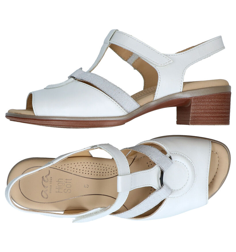 Ara Lugano Sandales en Blanc en cuir (288979)