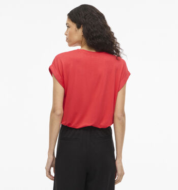 Vila T-shirts Marron/Bleu/Rouge