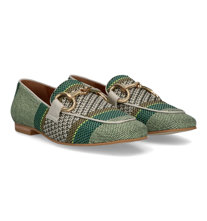 Jhay Loafers en Vert en textile (325531)