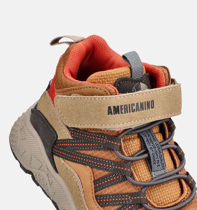 Americanino Baskets montantes en Jaune pour gar&ccedil;ons (384368) - pour semelles orthop&eacute;diques