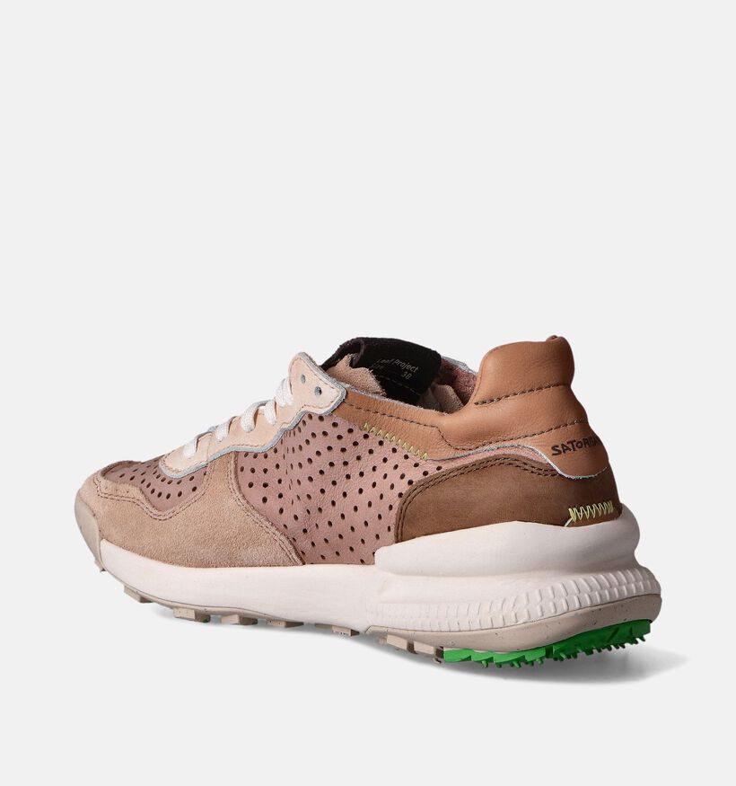 Satorisan Chacrona Laser Premium Taupe Sneakers voor dames (356723) - geschikt voor steunzolen