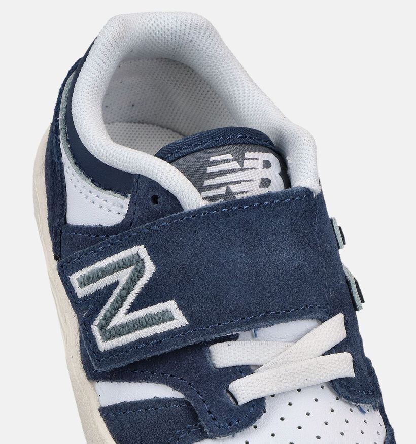 New Balance 480 Baskets en Bleu fonc&eacute;/Blanc pour gar&ccedil;ons (366228) - pour semelles orthop&eacute;diques