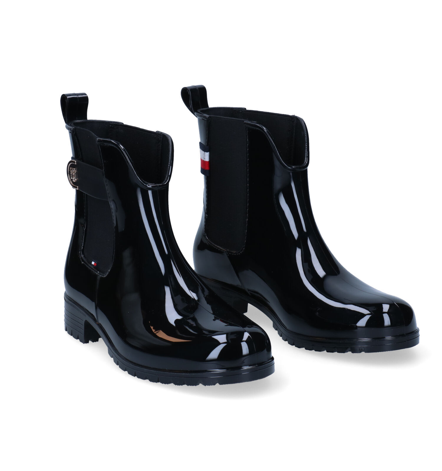 Tommy Hilfiger Hardware Bottes de pluie en Noir Femmes