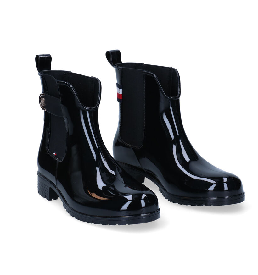 Tommy Hilfiger Hardware Bottes de pluie en Noir pour femmes (295182) - pour semelles orthopédiques