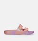 FitFlop Iqushion Iridescent Two-Bar Buckle Nu-pieds en Rose pour femmes (336944)