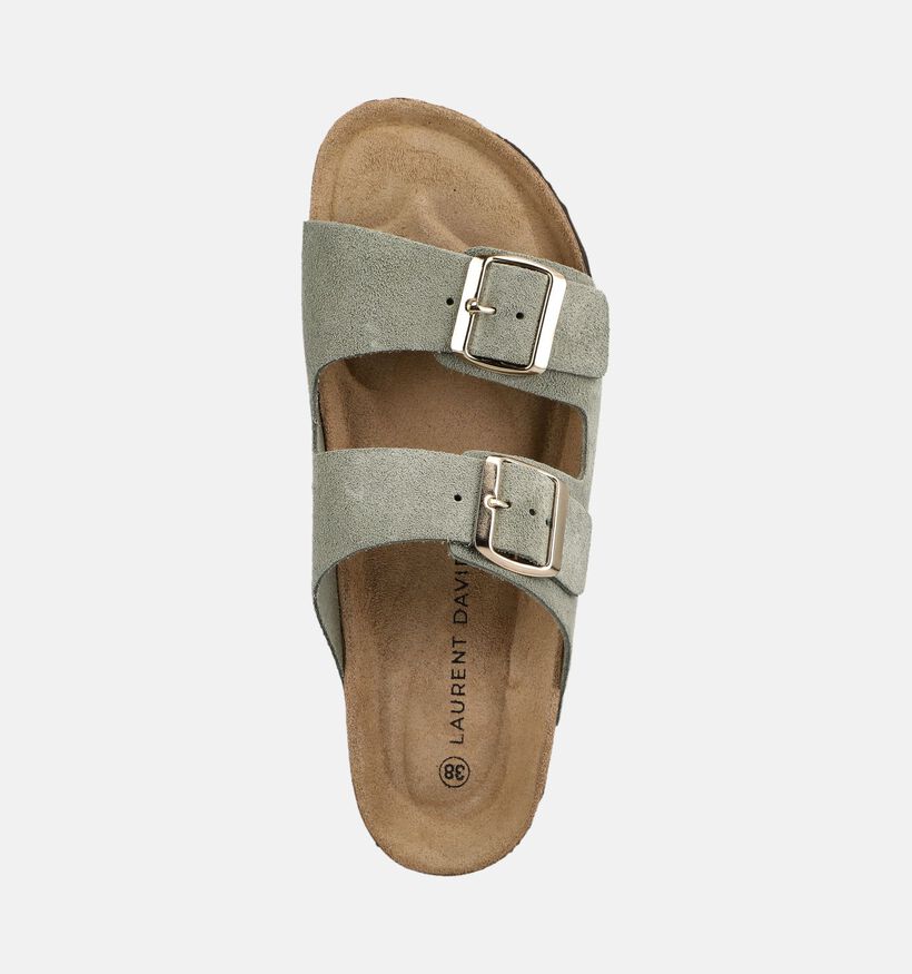Laurent David Kakigroene Slippers voor dames (373784)