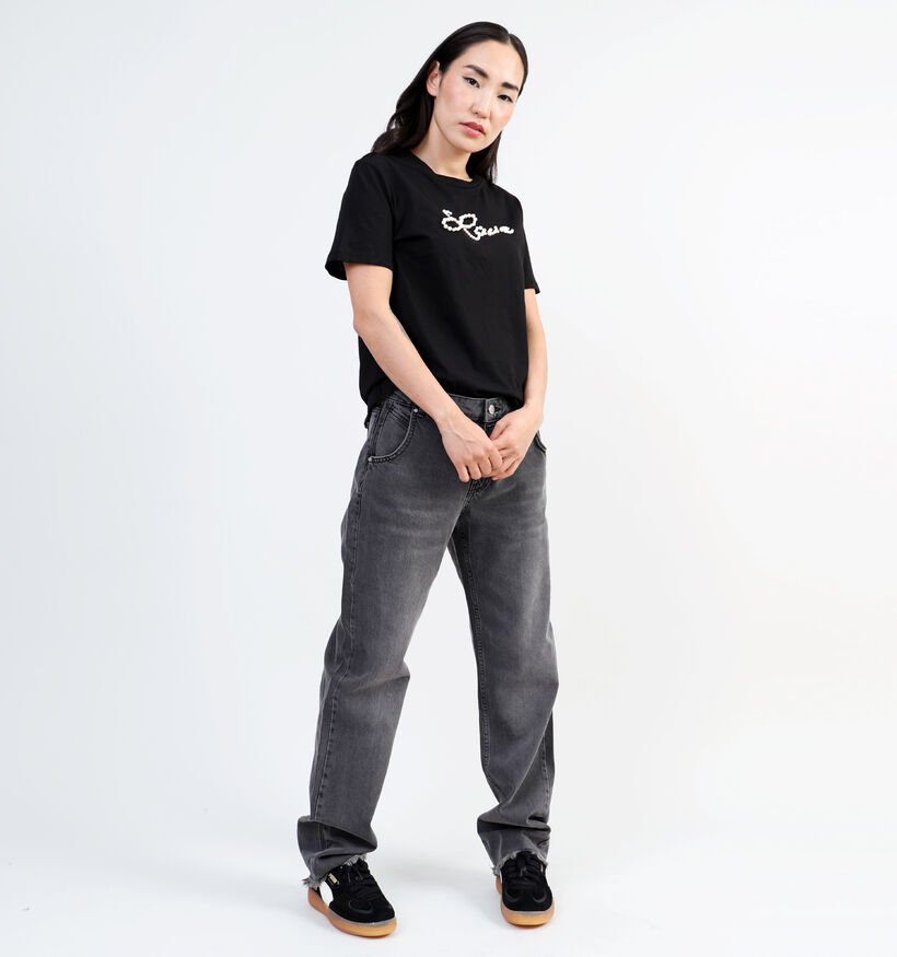 Pieces Rine T-shirt en Noir pour femmes (348383)