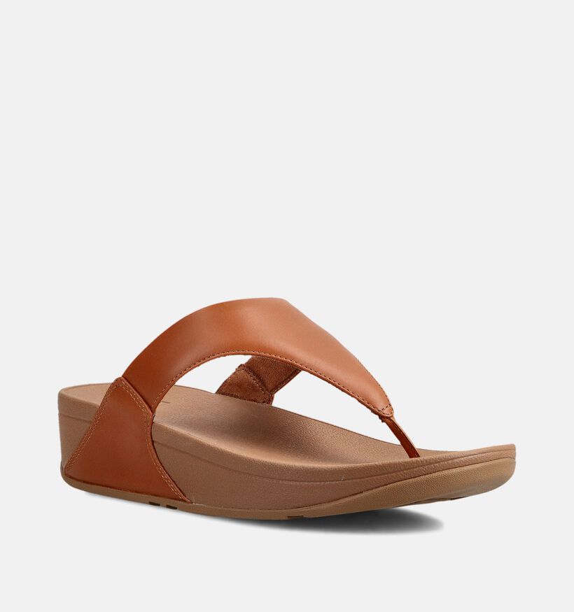 FitFlop Lulu Leather Toepost Tongs en Noir FitFlop Lulu Leather Tongs en Cognac pour femmes (372337)