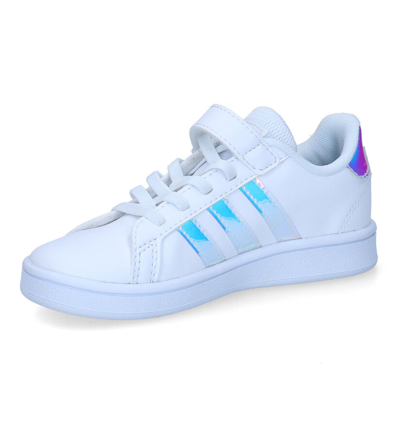 adidas Grand Court C Baskets en Blanc pour filles (314611) - pour semelles orthopédiques