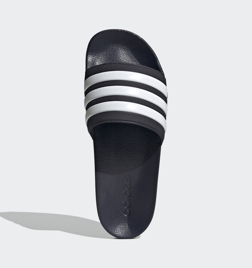 adidas Adilette Claquettes en Bleu fonc&eacute; pour hommes (367003)