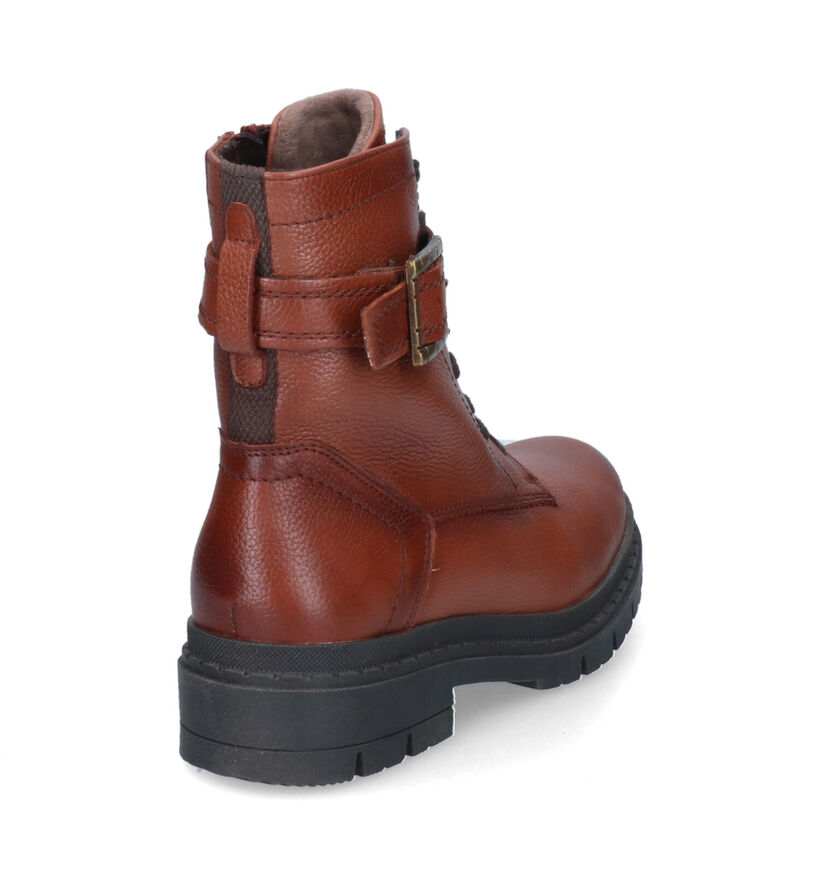 Tamaris Comfort Boots à lacets en Cognac en cuir (317977)