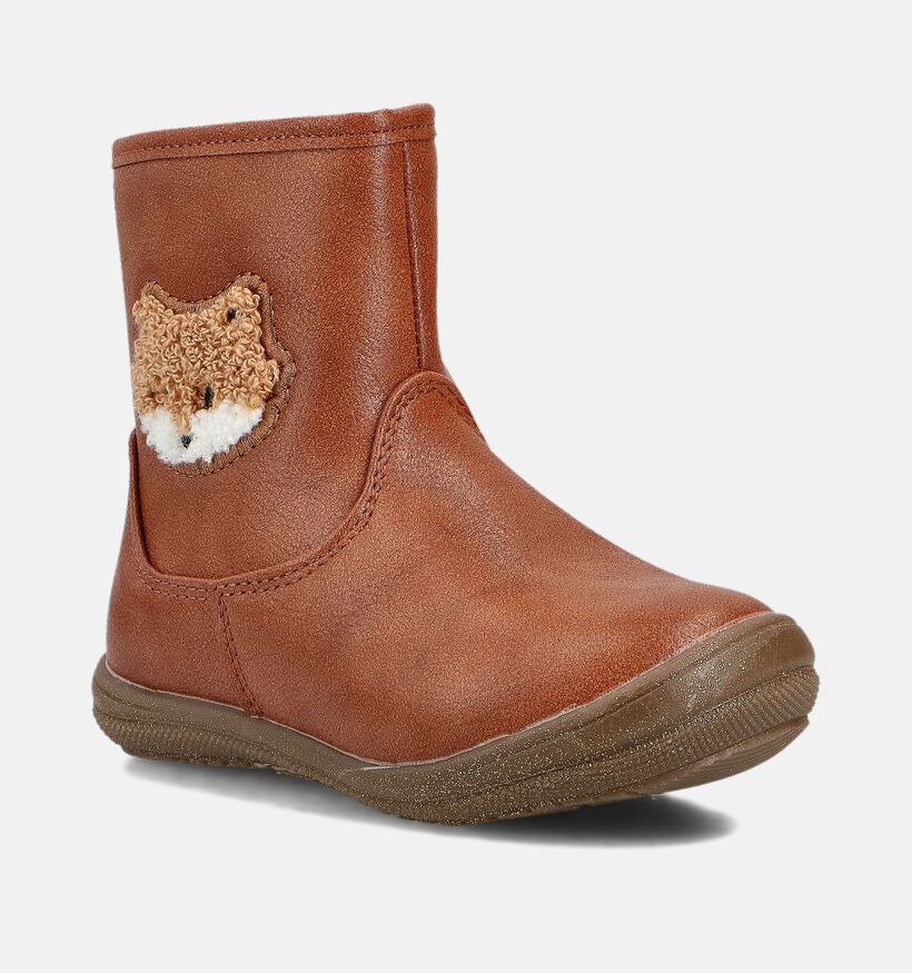 Milo & Mila Fox Bottes en Cognac pour filles (378912)