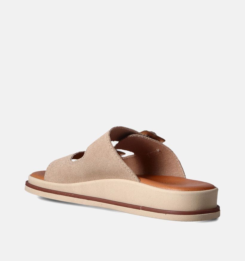 Tamaris Mules Plates à Boucles Taupe pour femmes (354300)