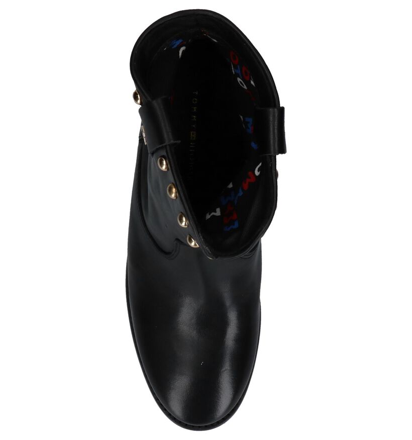 Zwarte Boots Tommy Hilfiger Round Stud Wedge in leer (225488)