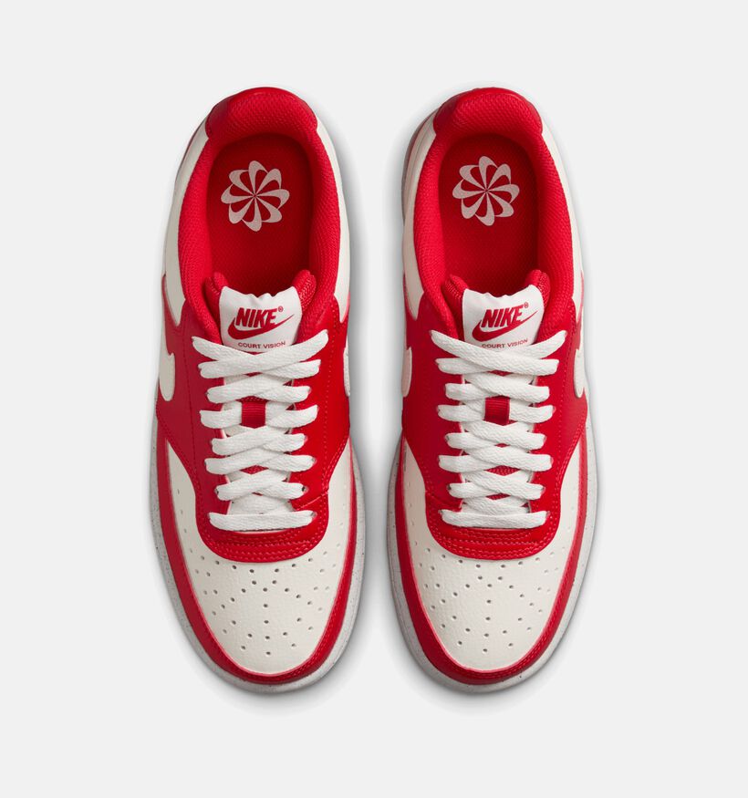 Nike Court Vision Low Next Nature Baskets en Rouge pour femmes (350451)