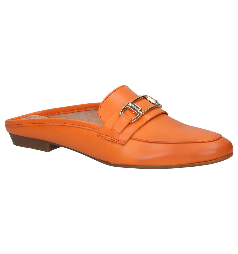 Scapa Nu-pieds plates en Orange en cuir (288860)