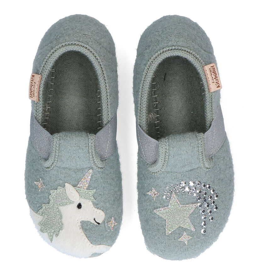 Living Kitzbühel Pantoufles fermées en Gris clair en laine (299789)