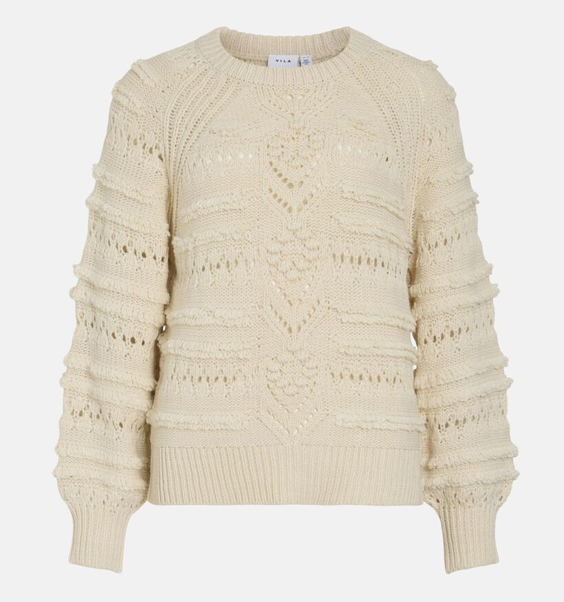 Vila Tamo Beige Gebreide trui voor dames (348743)