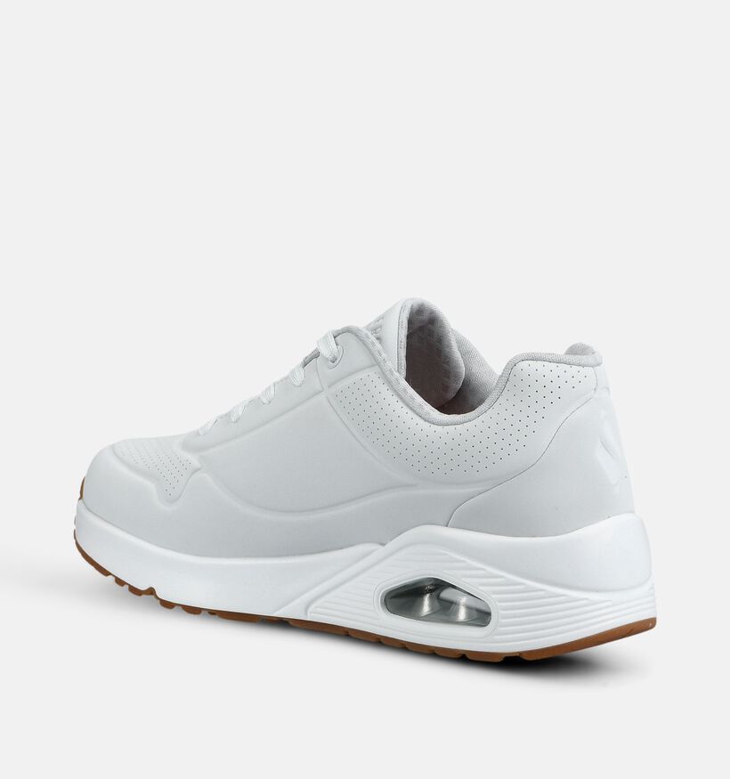 Skechers Uno Stand On Air Baskets basses en Blanc pour filles, gar&ccedil;ons (375665)